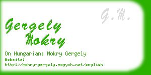 gergely mokry business card